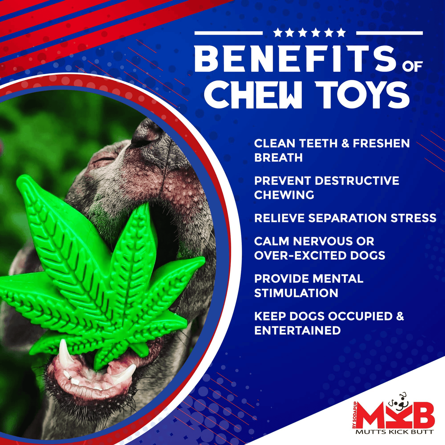MKB Colorado Maple Leaf Durable Chew Toy for Aggressive Dogs
