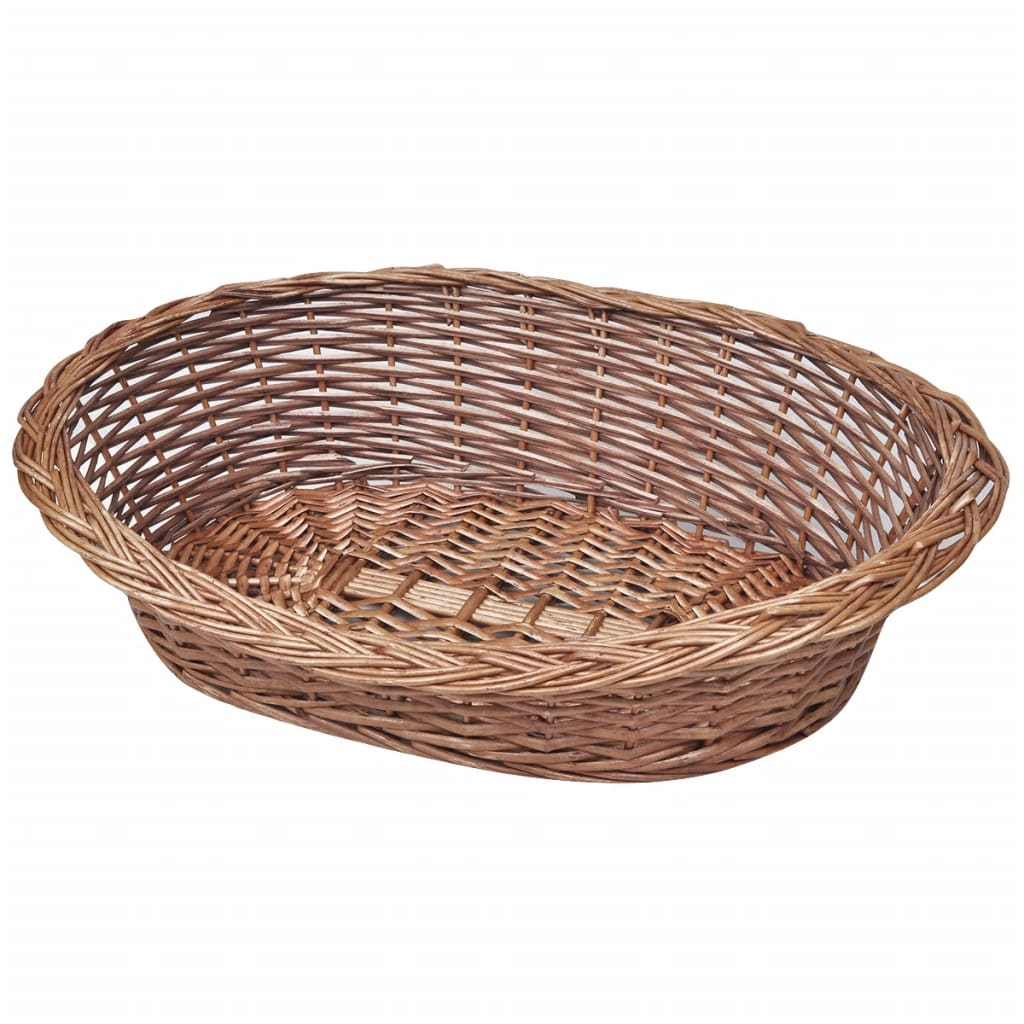 vidaXL Willow Dog Basket/Pet Bed Sofa Couch Comfy Dog Sleep Nest Cave Natural