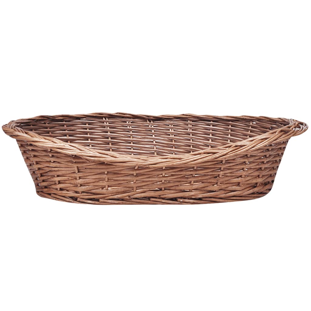 vidaXL Willow Dog Basket/Pet Bed Sofa Couch Comfy Dog Sleep Nest Cave Natural