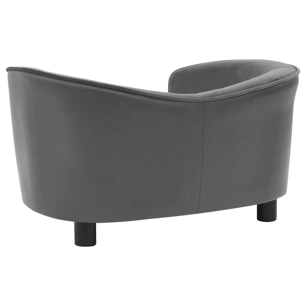 vidaXL Dog Sofa Puppy Couch Bed with Washable Cover Plush and Faux Leather