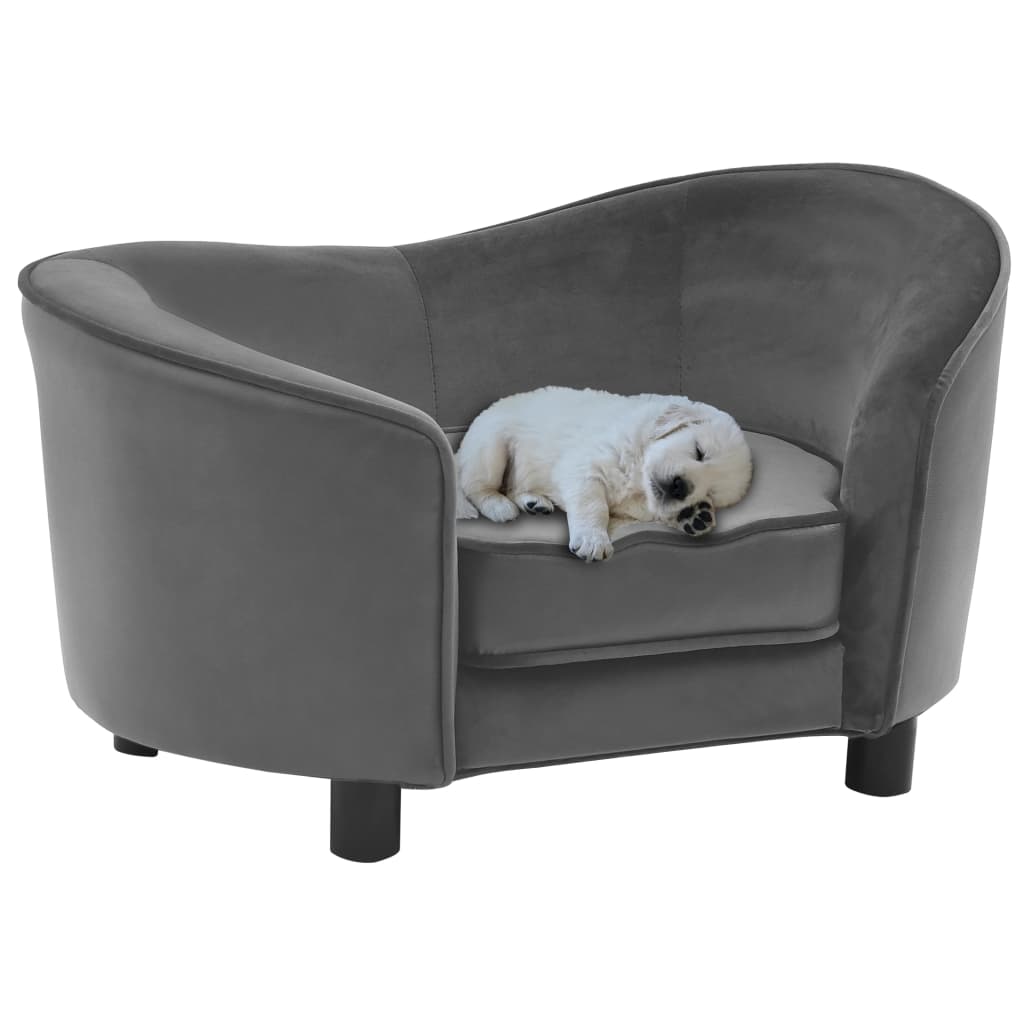 vidaXL Dog Sofa Puppy Couch Bed with Washable Cover Plush and Faux Leather