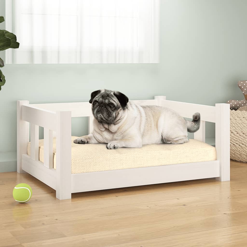 vidaXL Dog Bed Rectangular Modern Wooden Dog Couch Pet Bed Solid Wood Pine