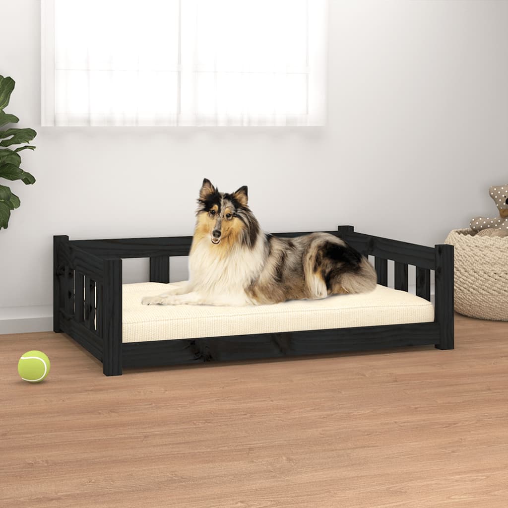 vidaXL Dog Bed Rectangular Modern Wooden Dog Couch Pet Bed Solid Wood Pine