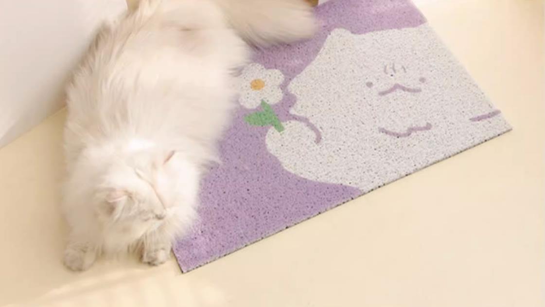 Flower Cat Litter Mat