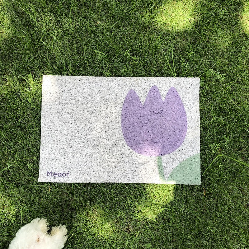 Flower Cat Litter Mat
