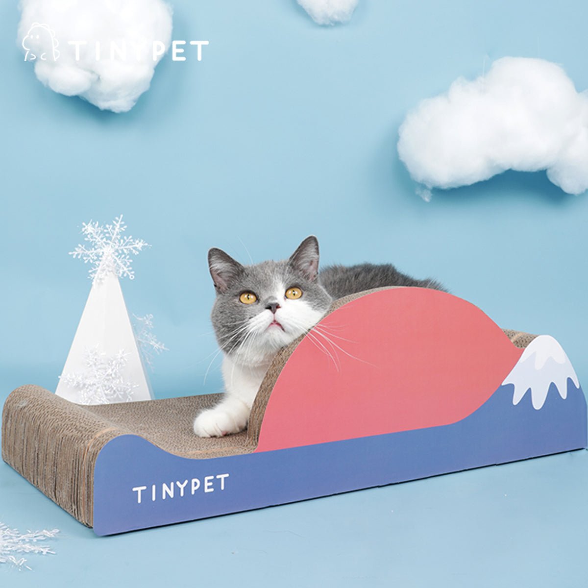 Under Mount Fuji Blue Cat Scratching Board
