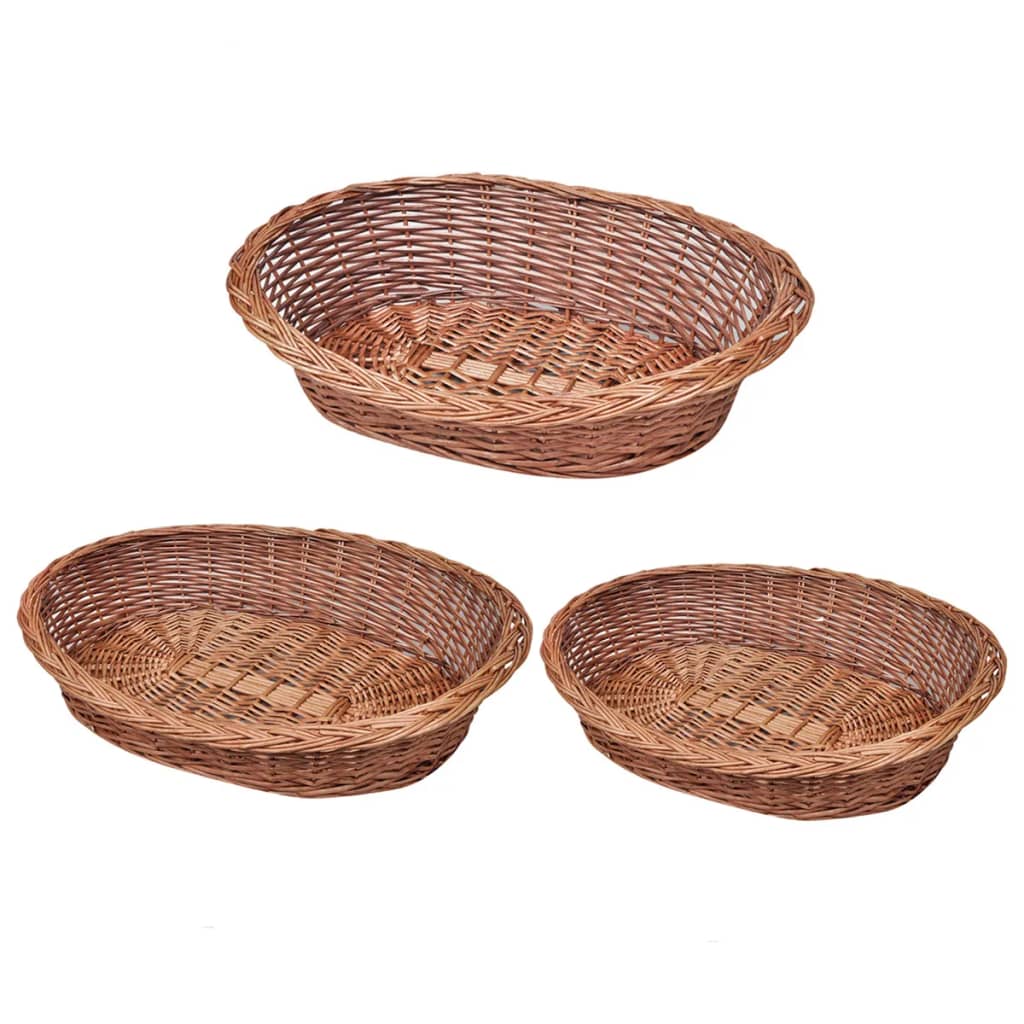 vidaXL Willow Dog Basket/Pet Bed Sofa Couch Comfy Dog Sleep Nest Cave Natural