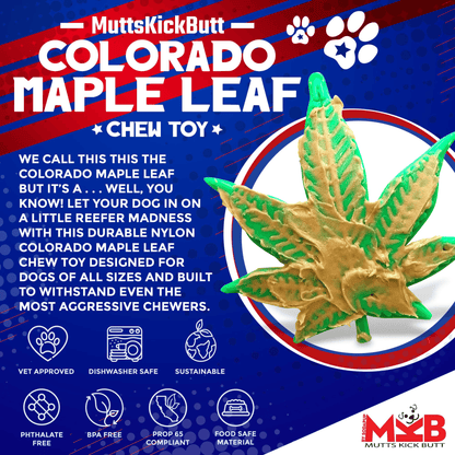 MKB Colorado Maple Leaf Durable Chew Toy for Aggressive Dogs