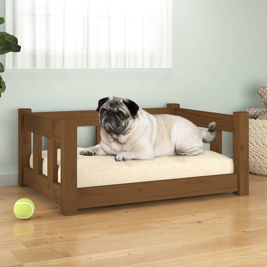 vidaXL Dog Bed Rectangular Modern Wooden Dog Couch Pet Bed Solid Wood Pine