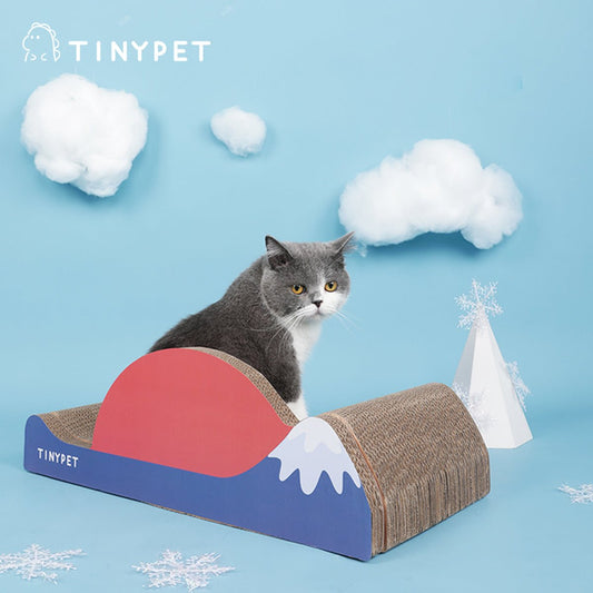 Under Mount Fuji Blue Cat Scratching Board